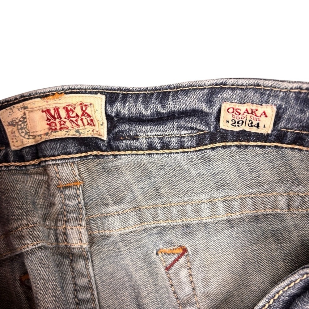 MEK Denim Women’s Distressed Low rise Osaka Bootcut Jeans – Sz 29×34 - Picture 12 of 16